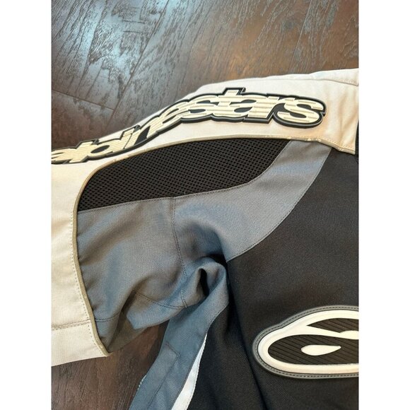 Alphinestars Motorcycle Jacket Black/White Textile Lined - Picture 7 of 8
